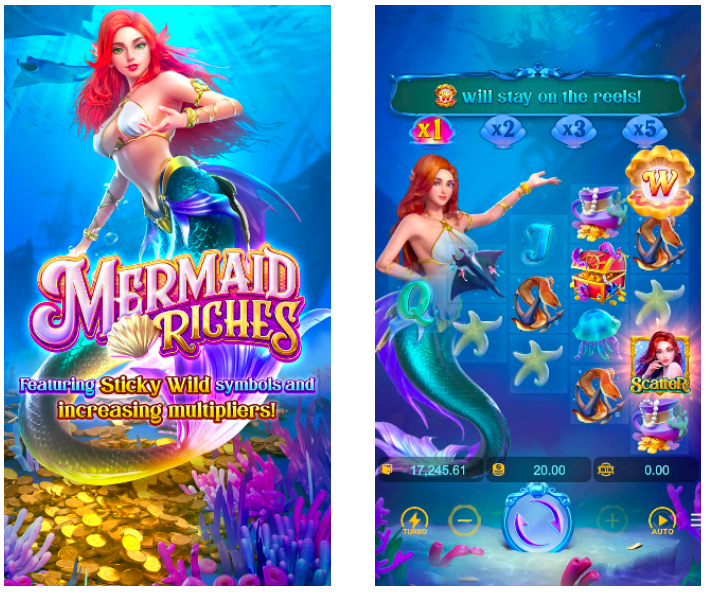 สล็อต PG SLOT Mermaid Riches PG สล็อต Games Superslot ซุปเปอร์สล็อต สล็อต ฝากถอน ไม่มีขั้นต่ำ