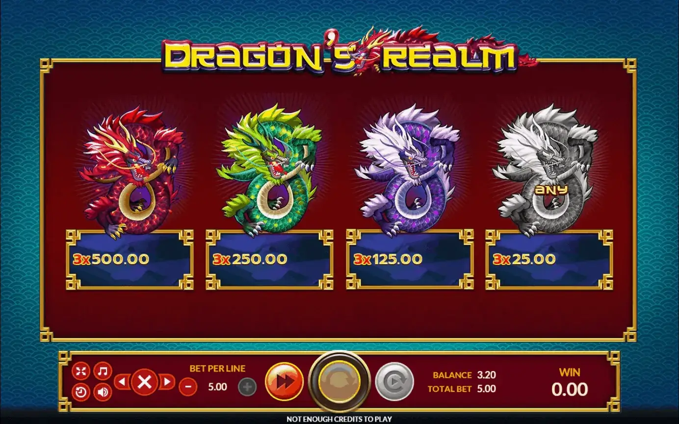 Dragon's Realm สล็อต XO Game SuperSlot