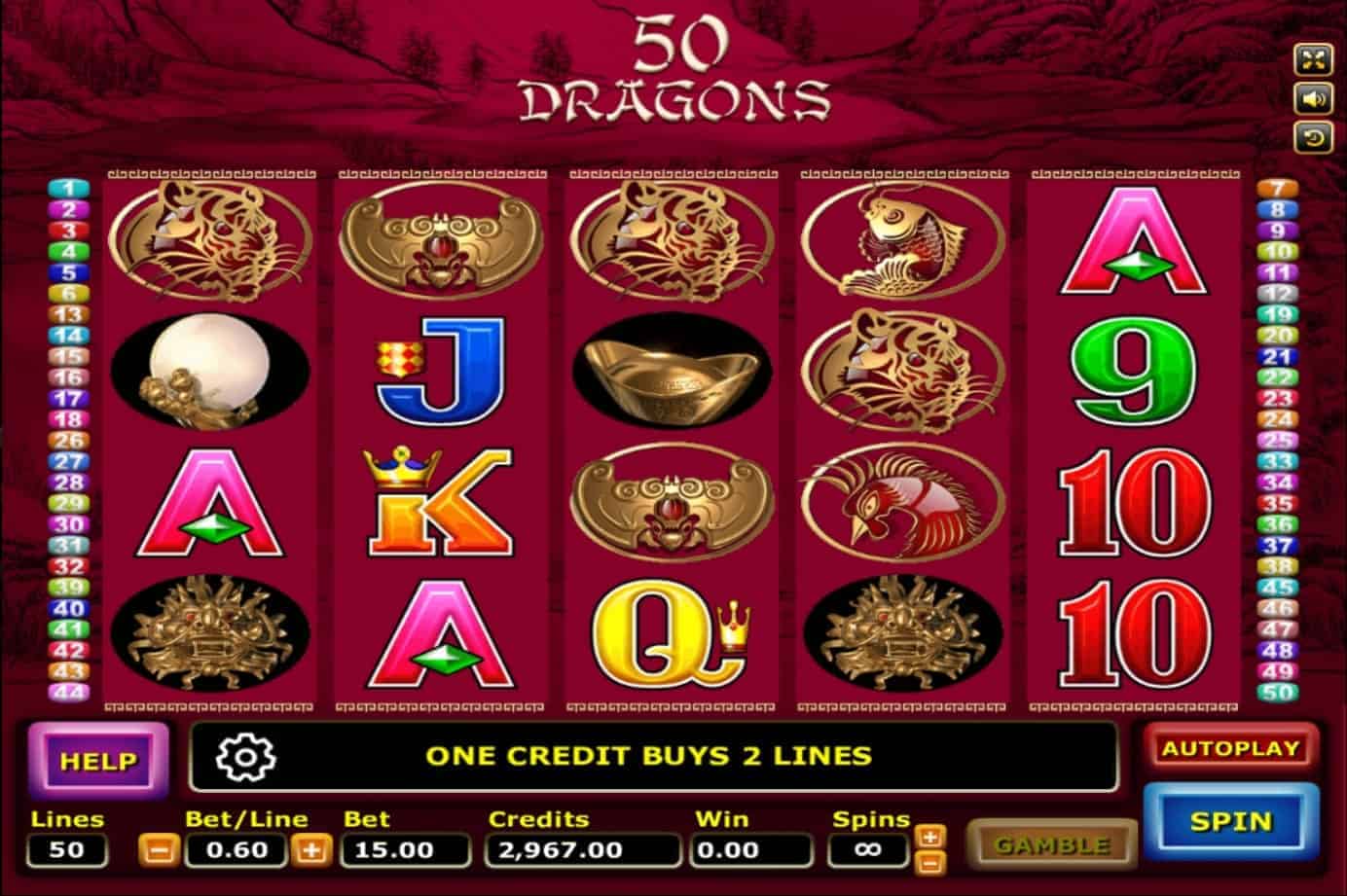 Fifty Dragons slotxo game Game SuperSlot