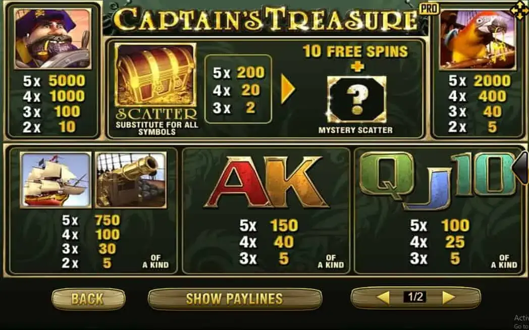 Captain's Treasure Pro slotxo 100 Game SuperSlot