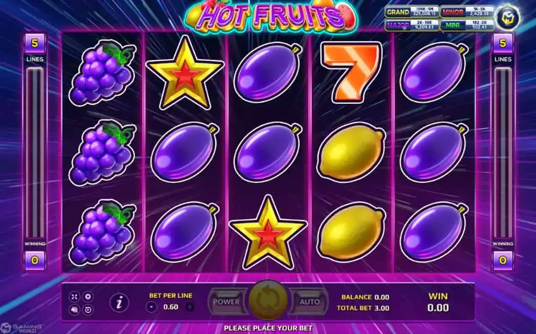 Hot Fruits slotxo mobile Game SuperSlot