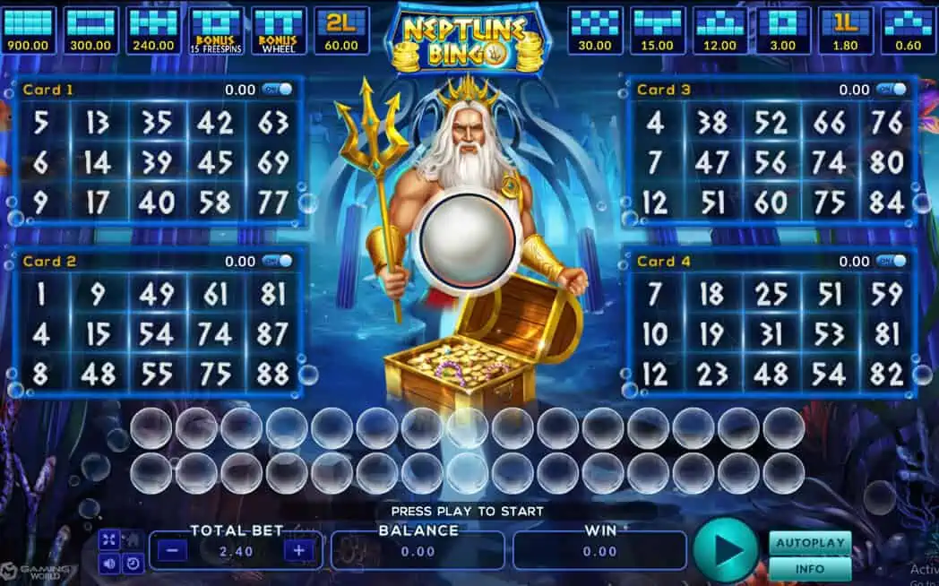 Neptune Treasure Bingo slotxo เครดิตฟรี Game SuperSlot