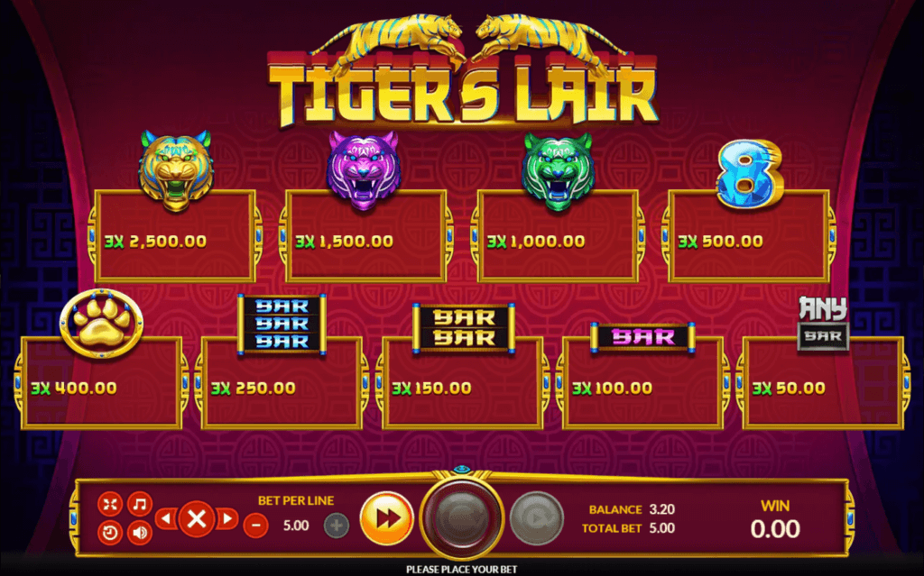 Tiger's Lair slotxo game Game SuperSlot